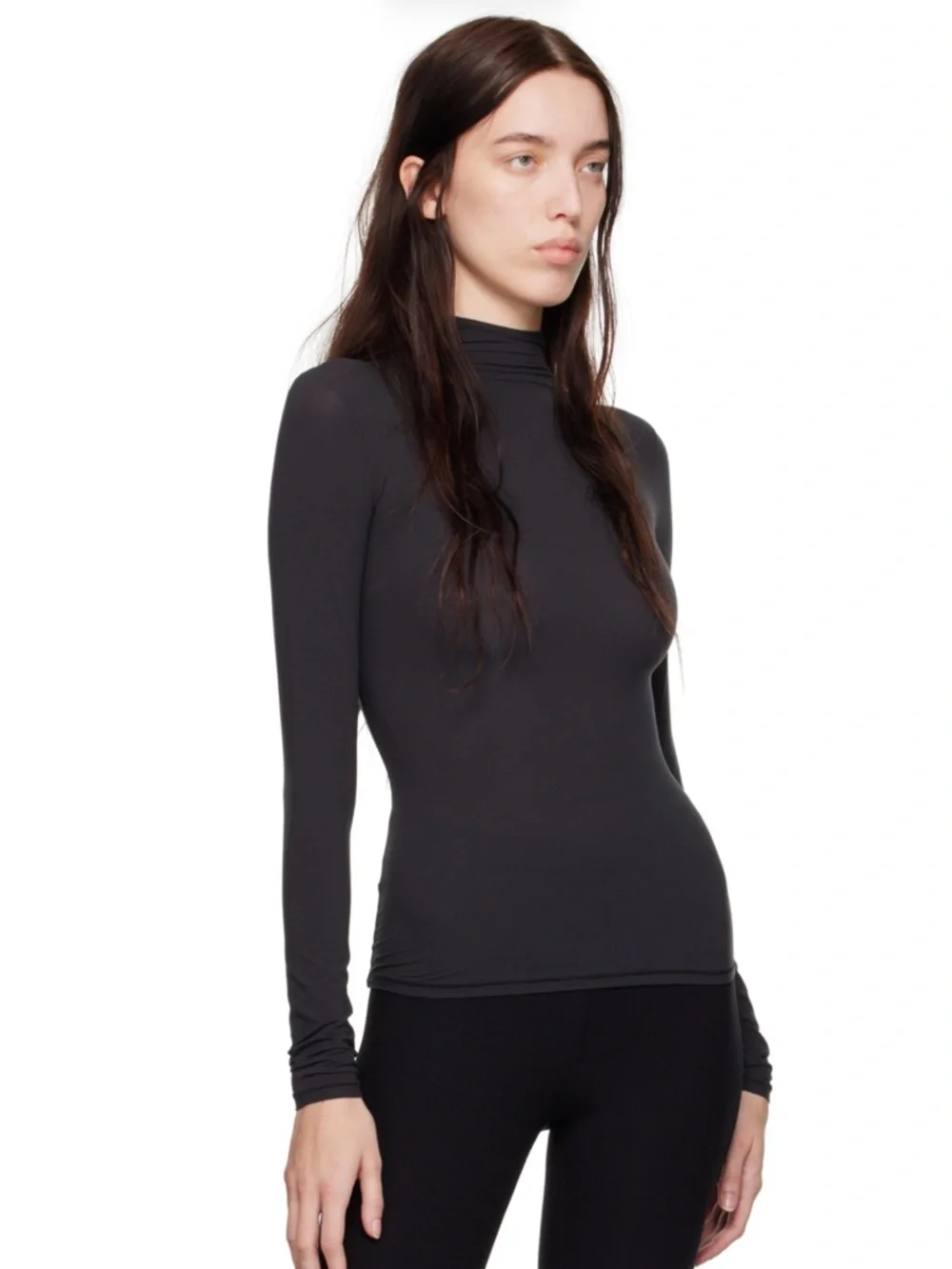 Skims Onyx Fits Everybody Turtleneck, EUC - Picture 3 of 6
